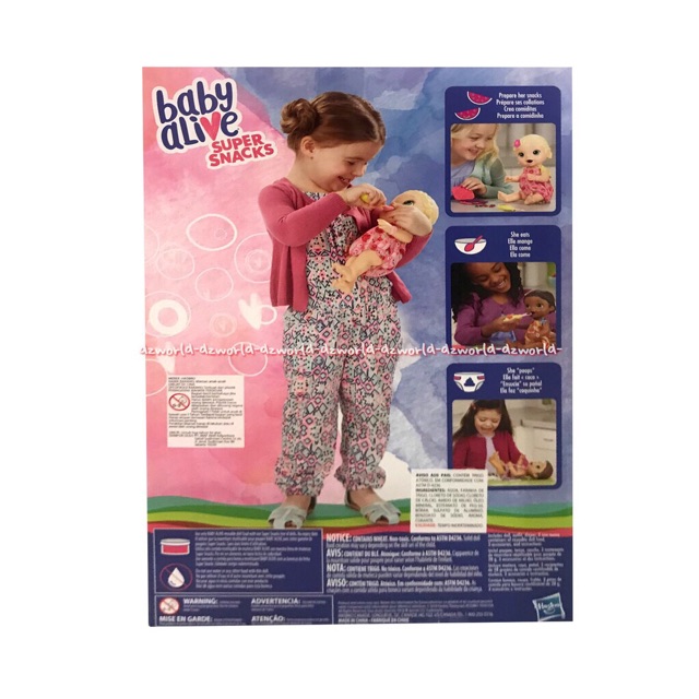 Baby Super Alive Super Snack Boneka BabyAlive Snack Lily