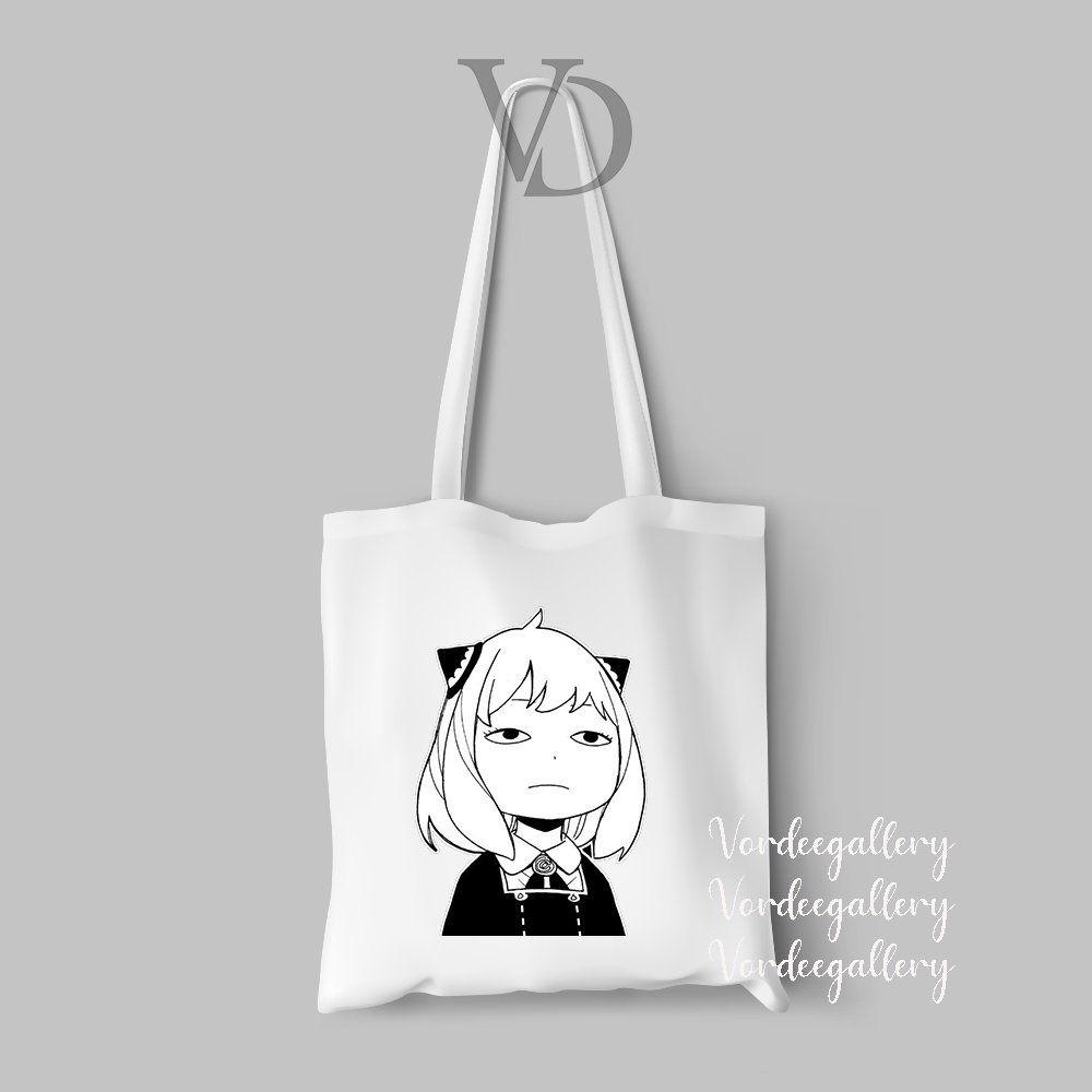 tote bag chibi spy x family / totebag anya anime jepang / animasi japan versi 2