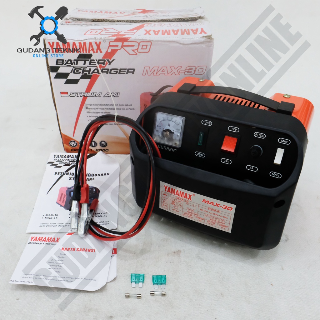 Battery Charger YAMAMAX MAX30 / Cas Aki Accu 30A - Strum Aki YAMAMAX MAX 30