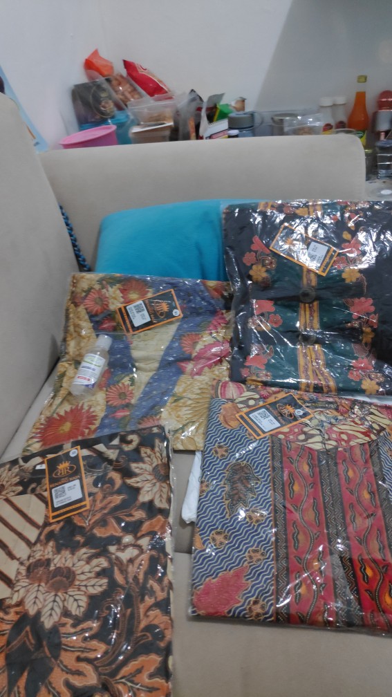 Benang Raja Atasan Batik Wanita Lengan Panjang Ukuran M L Xl
