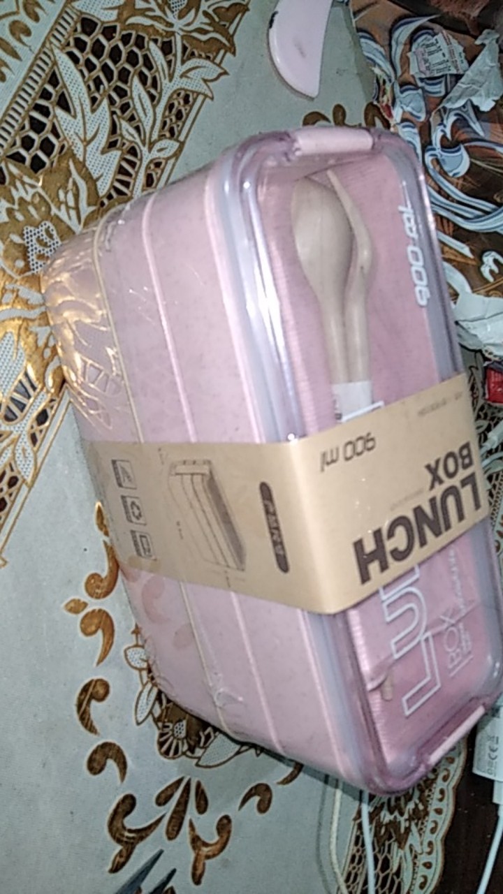 Kotak Makan Bento Lunch Box Set 3 Tingkat Transparant Lid Tempat Makan Bpa Free 900m