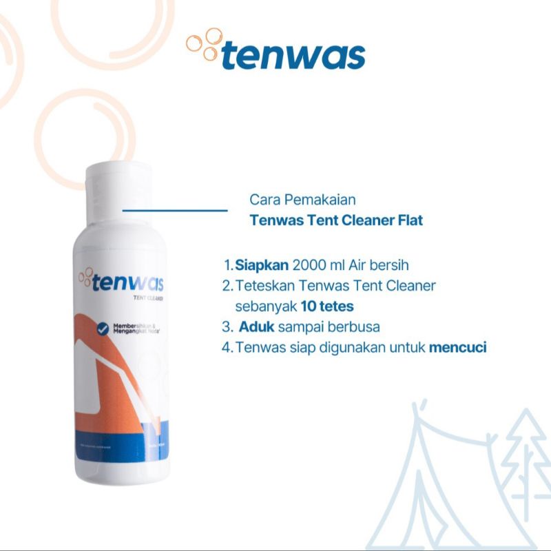 Tenwas Tent Cleaner Spray Flat Liquid Cairan Pembersih Tenda Peralatan Outdoor Hiking Camping Kemah