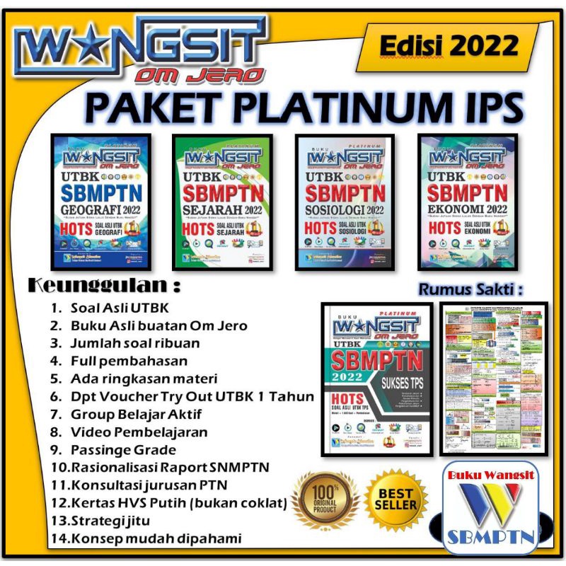 (ORI)Sbmptn Wangsit Om Jero Paket Platinum IPS/Soshum 2022