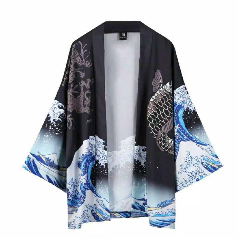 RE02 KIMONO CARDINGAN IMPORT PRIA WANITA JEPANG HARAJUKU HAORI COSPLAY HAORI SUMMER BIG SIZE