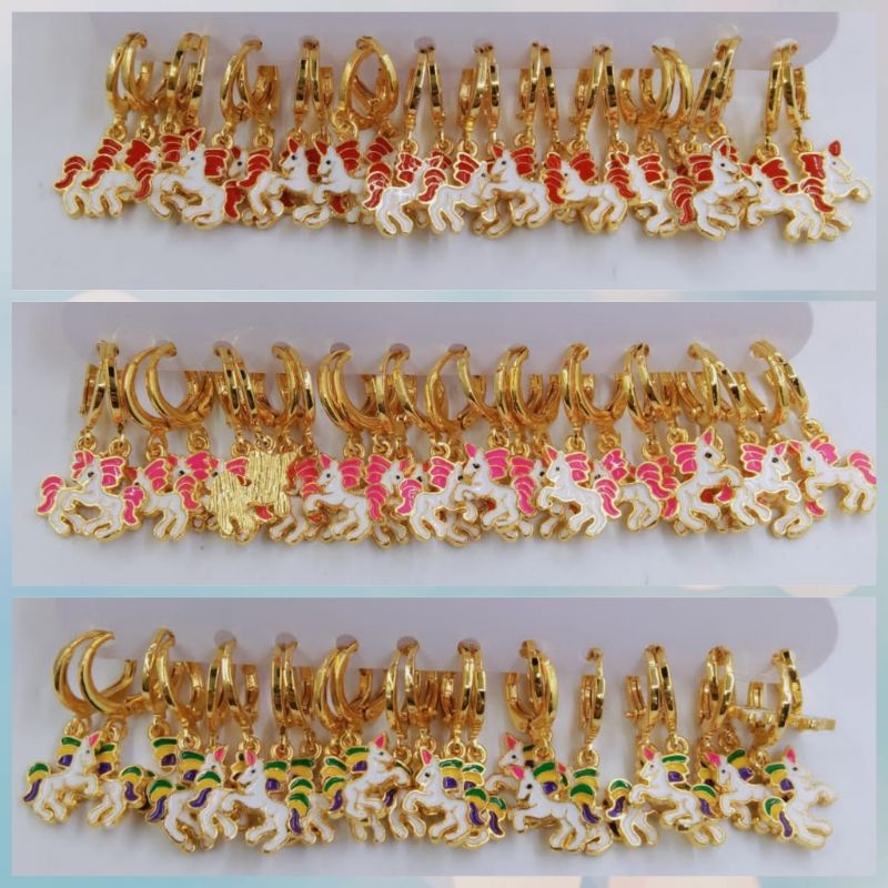 X6sd anting anak xuping kuda poni berlapis emas
