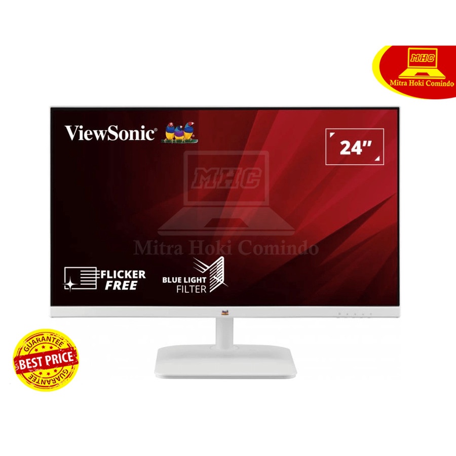 LED MONITOR VIEWSONIC 24INCH VA2430-H-W-6 Borderless White
