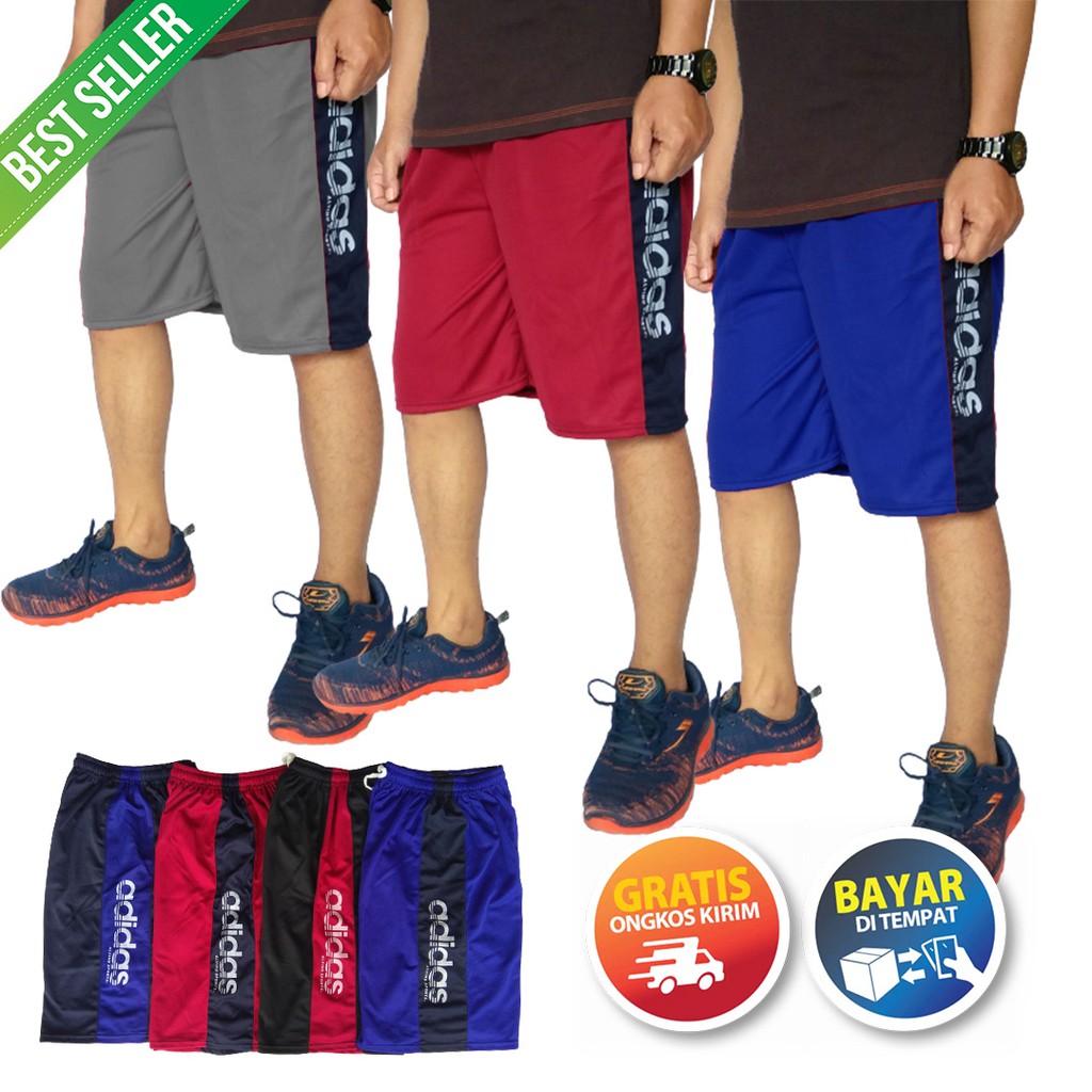 Celana Dewasa Training Pendek (Kolor) Pria Ada Saku samping