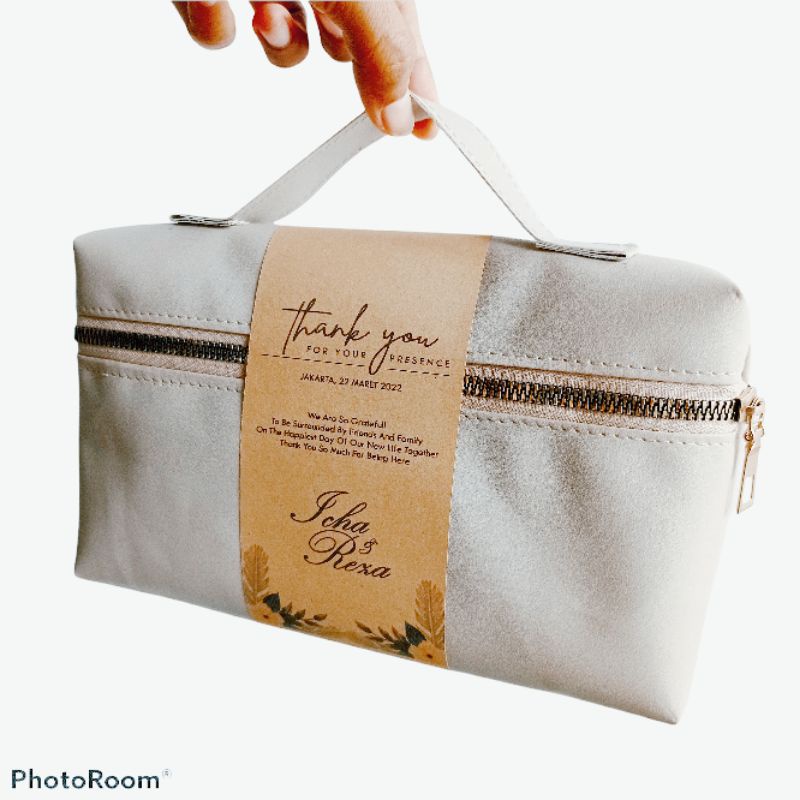 Souvenir Pouch Zipper Gold CCI Kemas Tile