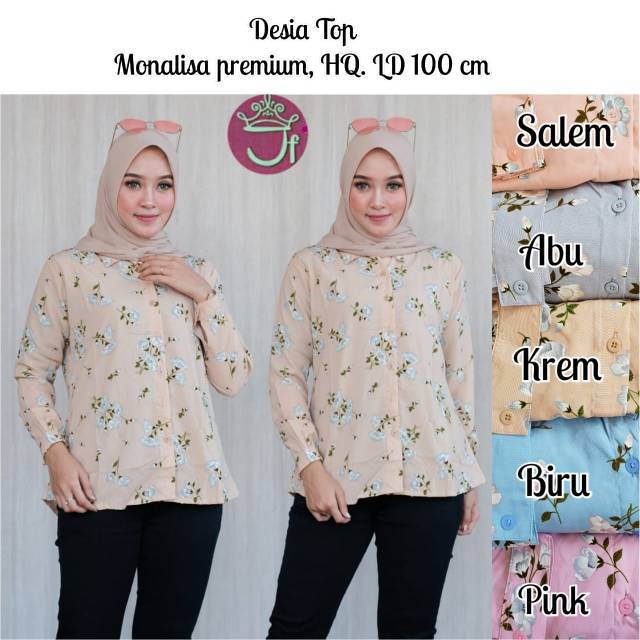 GROSIR Kemeja monalisa motif