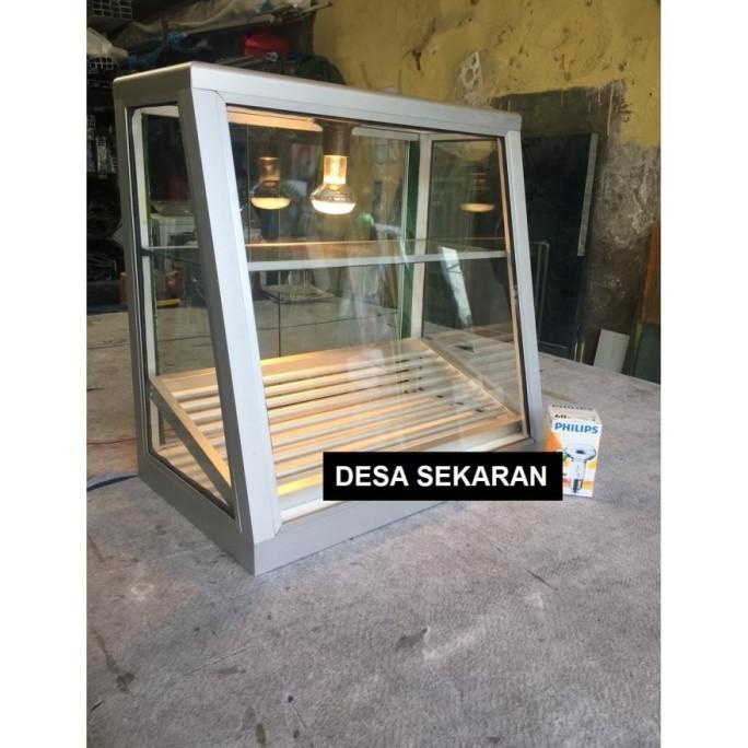 {{{{}}] Paket Booth Etalase Ayam 2 Rak Susun Goreng Geprek Fried Chicken Lampu