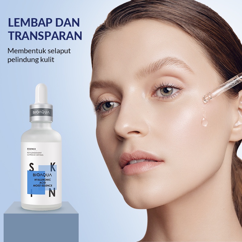 BioAqua Bio Aqua Hyaluronic Acid Moist Essence 30ml 50ml Hydrating Serum untuk jenis kulit kering dan kulit berminyak