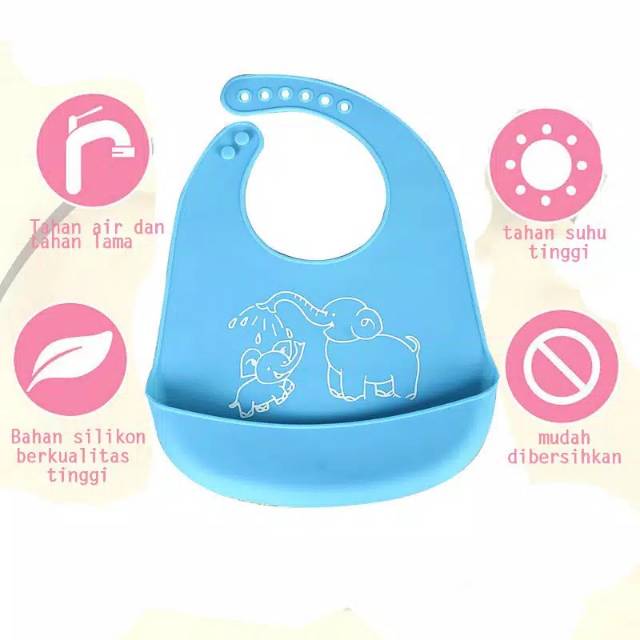 SLABBER SILICONE celemek bib Bayi silikon mpasi bayi