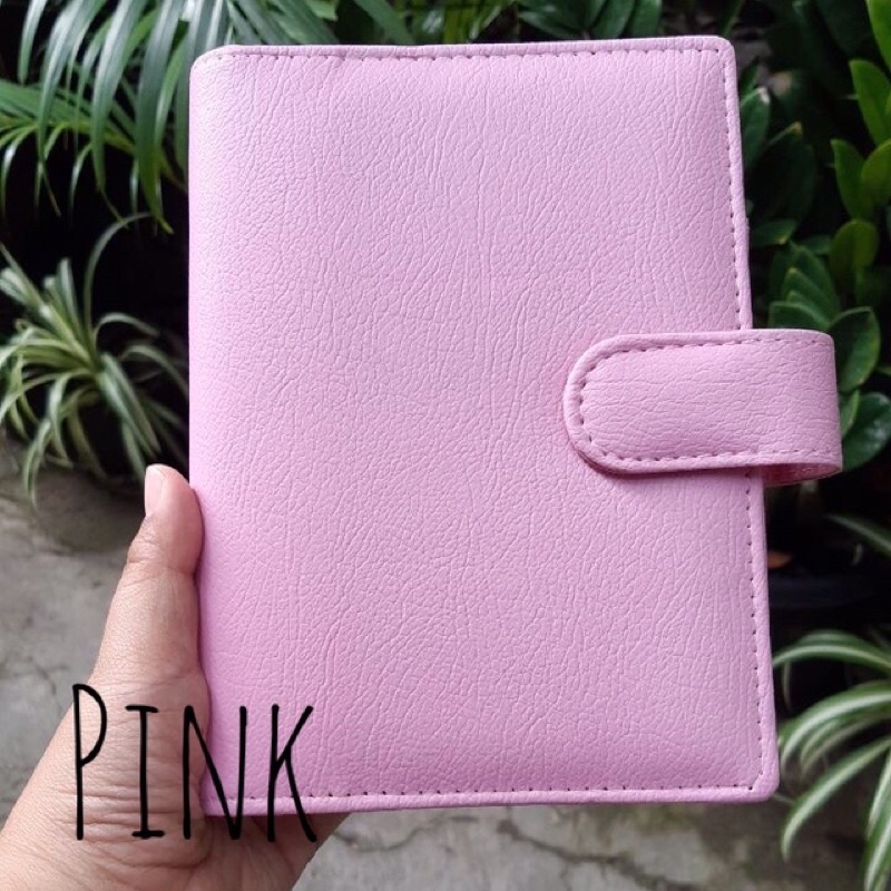 Binder A6 Ring 6 Buku Agenda Catatan Keuangan Harian Tabungan Target Bulanan Loose Leaf Pembatas Binder Daily Planner Tempat Penyimpanan File Folder Akuntansi Binder Kulih Ziplock Card-5