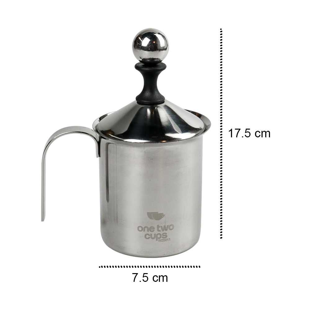 (100% BARANG ORI) One Two Cups Gelas Kopi Milk Jug Espresso Latte Art Frother 400ml