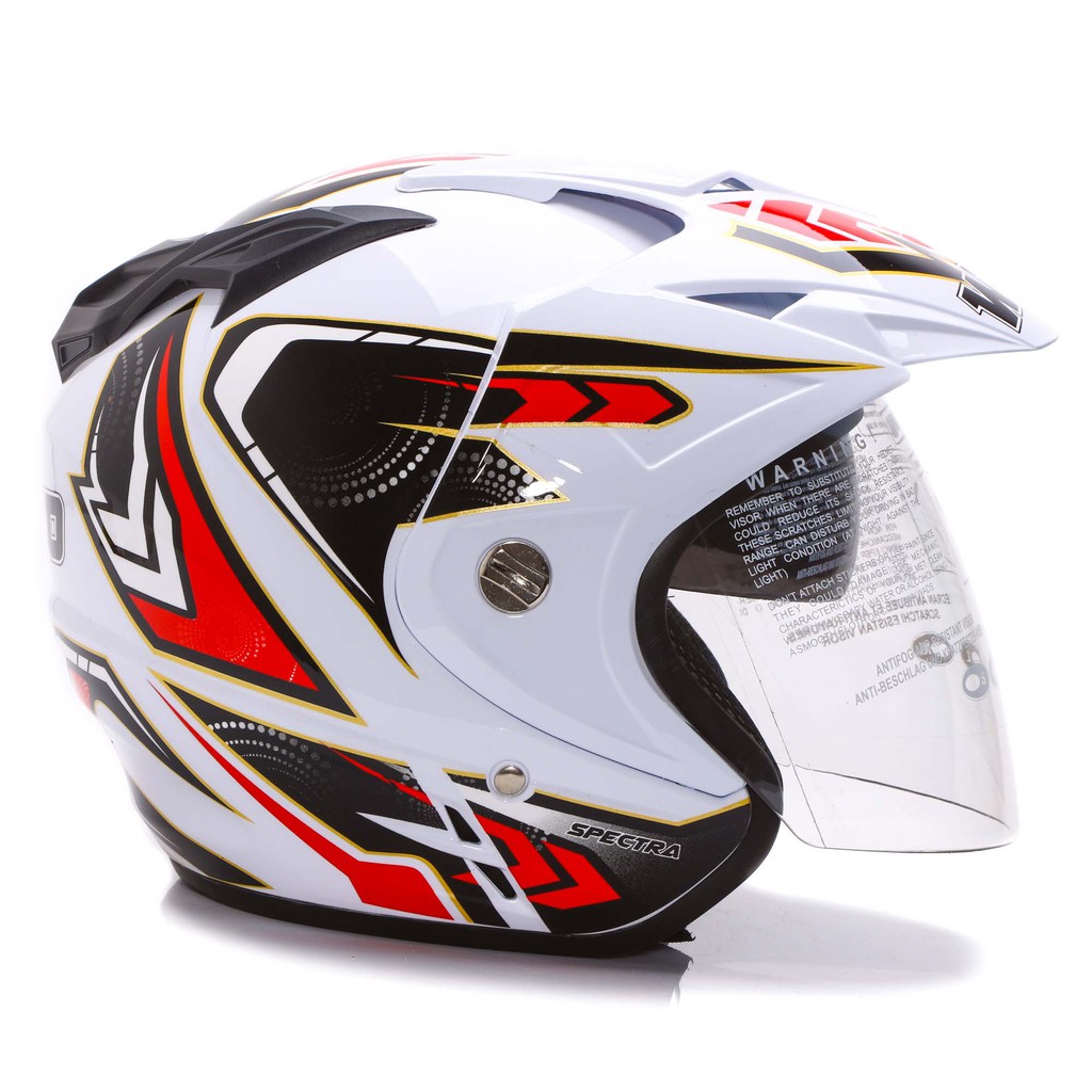 [Helm Dewasa] WTO Helmet Impressive - Spectra - Putih Merah