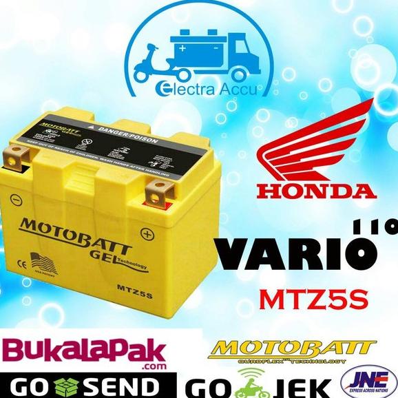 Aki motor honda vario 110 motobatt MTZ5S Aki Kering