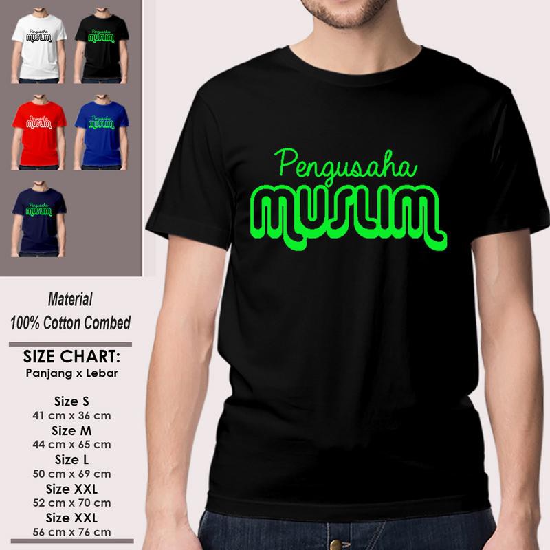 Kaos Dakwah Muslim Pria Lengan Pendek Keren SP-LSMSAK277 PENGUSAHA MUSLIM Islami Kekinian Murah-2