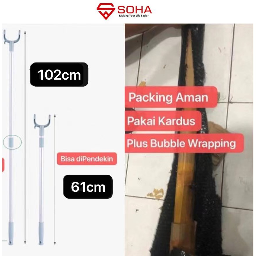 PCK-06 Alat Bantu Jemur Baju Pick Up Tool Tongkat Kait Jemuran / Gantungan Baju Bisa di Panjangin