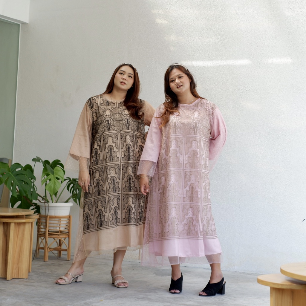 Grace Tulle Dress | Gamis Premium Tulle sumba bigsize jumboszie plussize wanita formal baju raya