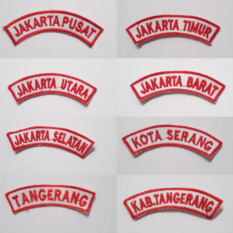 bordir tanda lokasi logo tanda lokasi