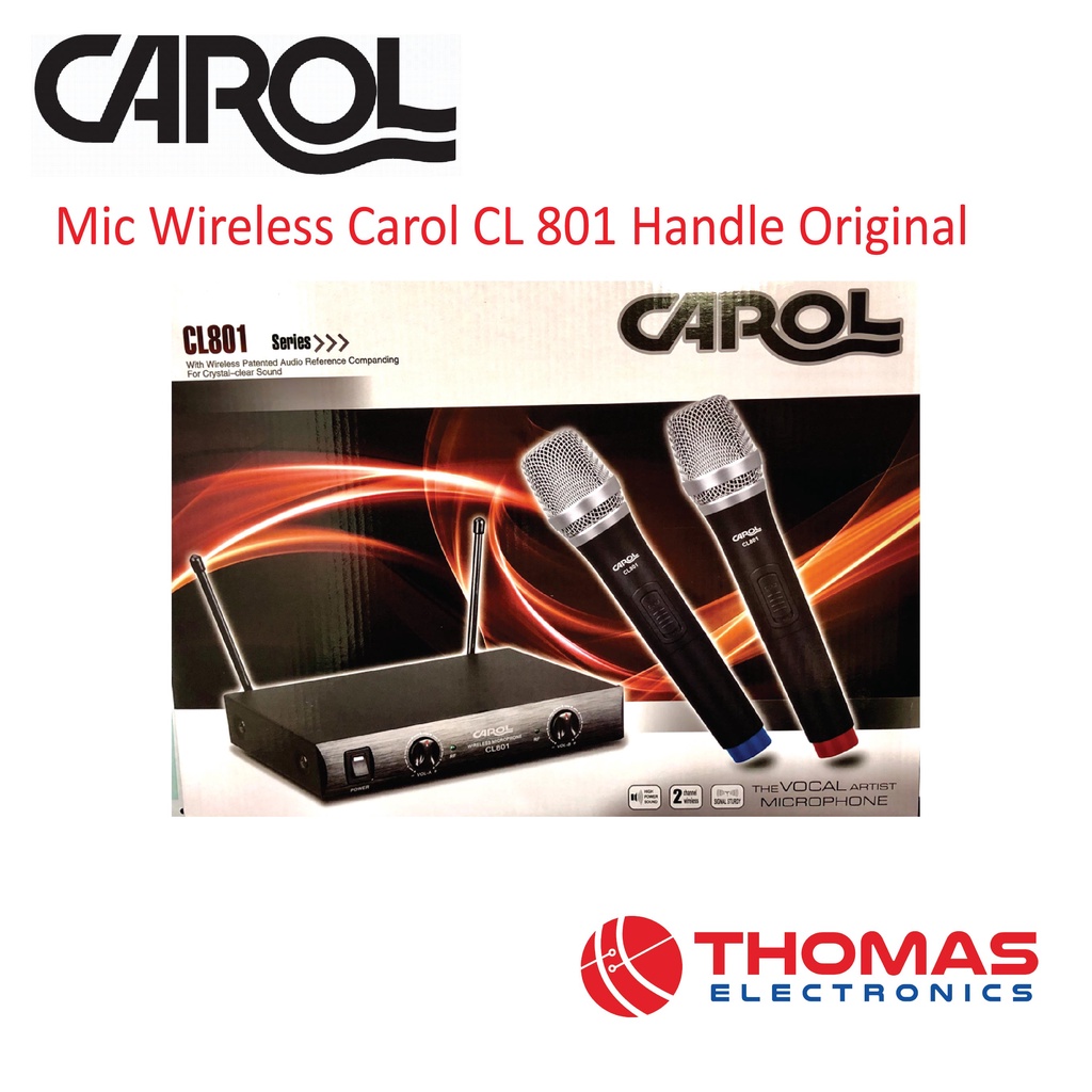 Mic Wireless Carol CL 801 Handle Original