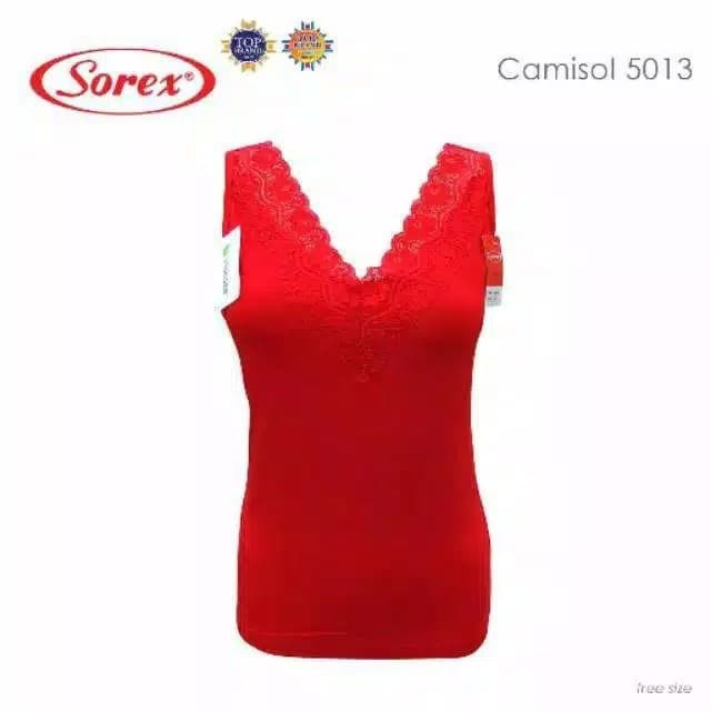 atasan tank top singlet tanktop camisol sorex 5013 5011 5001 renda dan polos tali lebar