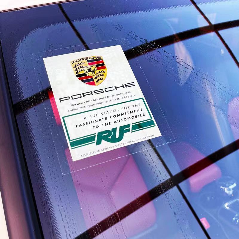 Stiker Kaca Depan Mobil Elektrostatis Untuk Porsche Panamera Tiger Cayenne Taycan 917 718 911