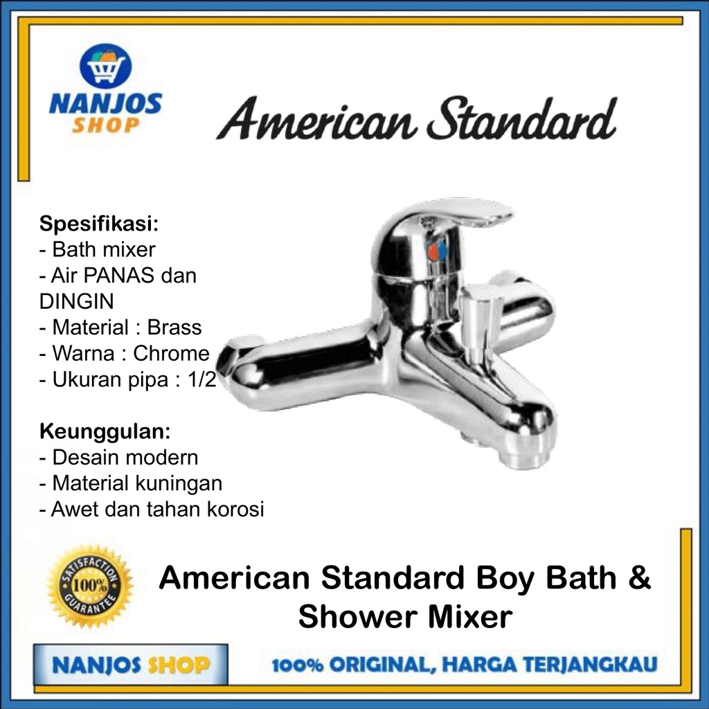 American Standard Keran Kran Mixer Panas Dingin Bathtub Mandi Boy Bath