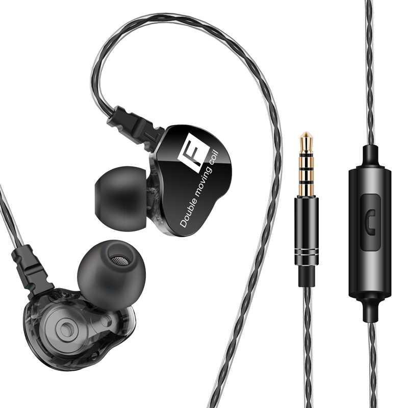 QKZ Dual Driver Earphone HiFi Dengan Mic - QKZ-CK9 ( Mughnii )