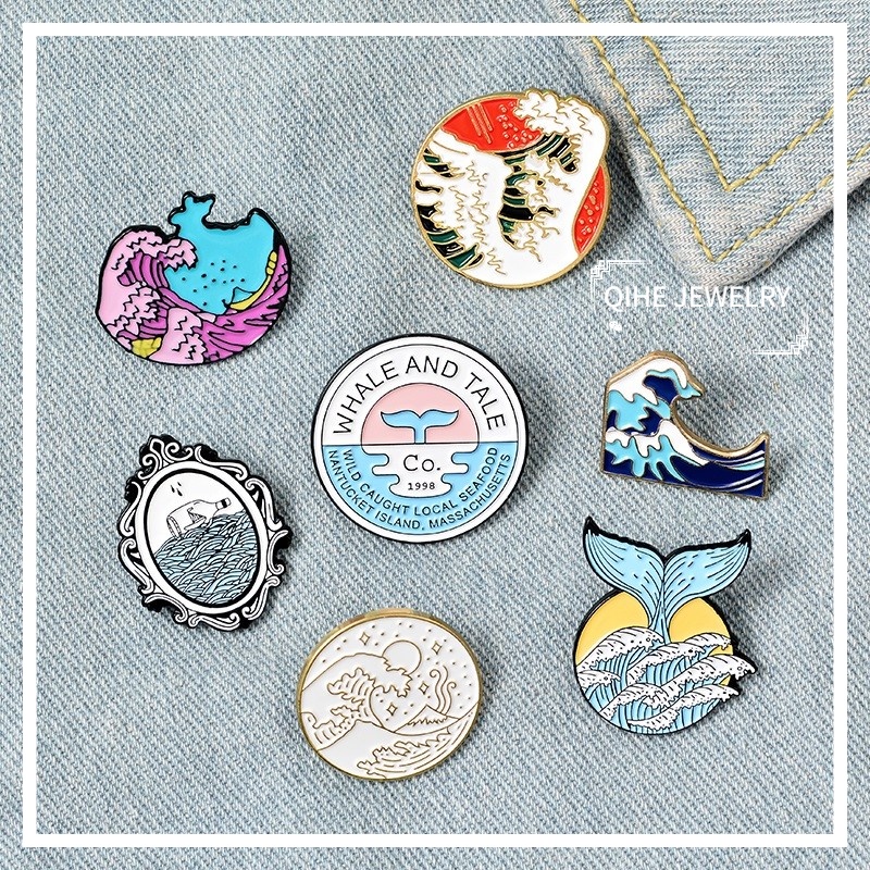 Bros pin Enamel Bentuk Ekor Mermaid Untuk Aksesoris Jeans / Tas / Kemeja