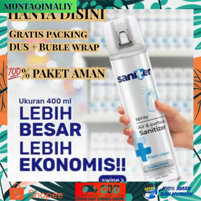 [TERBARU] sanitizer saniter spray 400 ml disinfektan