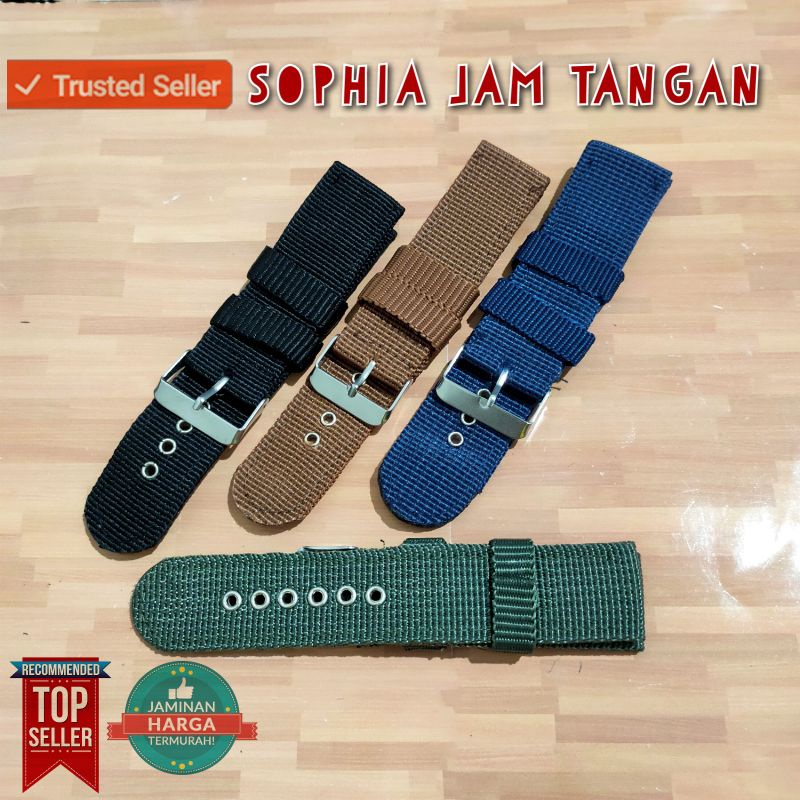 [ BISA COD ] STRAP JAM TANGAN BAHAN CANVAS TERMURAH , STRAP JAM TANGAN NYLON