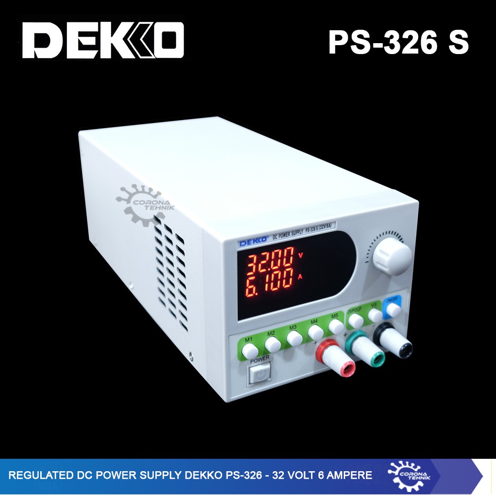 Dekko PS-326 - Regulated DC Power Supply - 32 Volt 6 Ampere