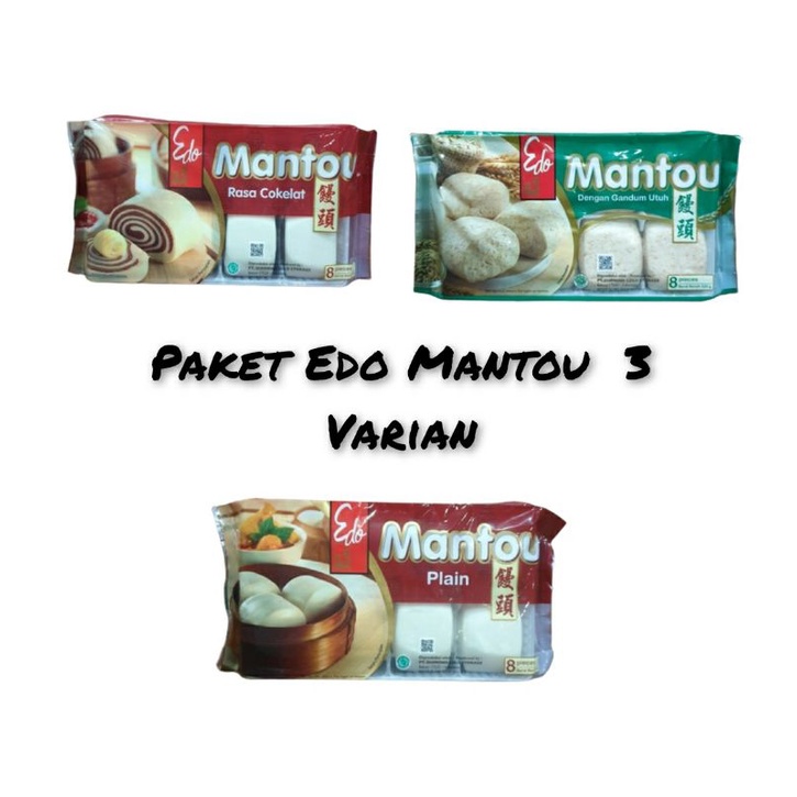 

Paket Edo Mantou 3 Varian Coklat + Plain + Gandum Isi 8 Pc 1 Bungkus