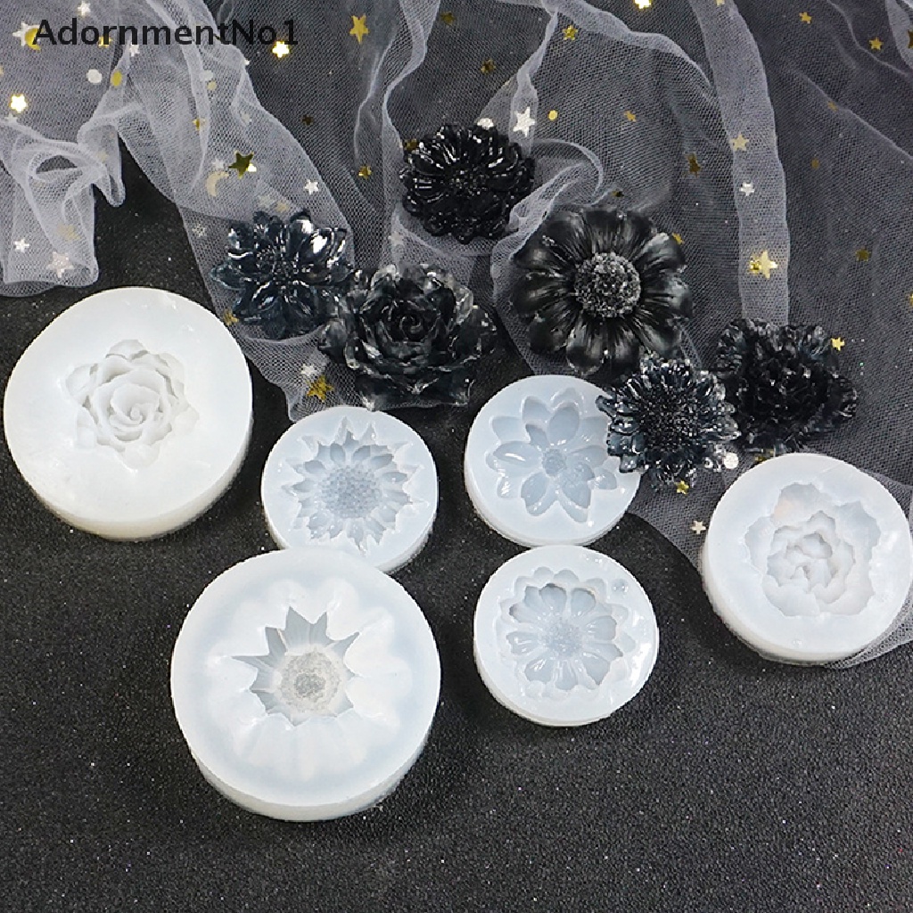 (AdornmentNo1) Cetakan Kristal Epoxy Resin DIY Bentuk Bunga Bahan Silikon