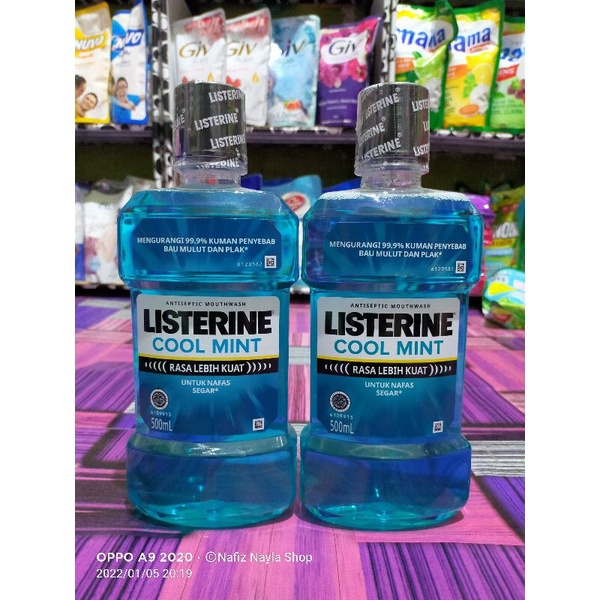 Listerine Mouthwash Antiseptik Cool Mint 250ml / 500ml