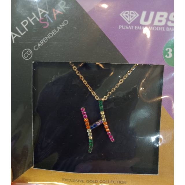 Kalung carendelano alphastar huruf H