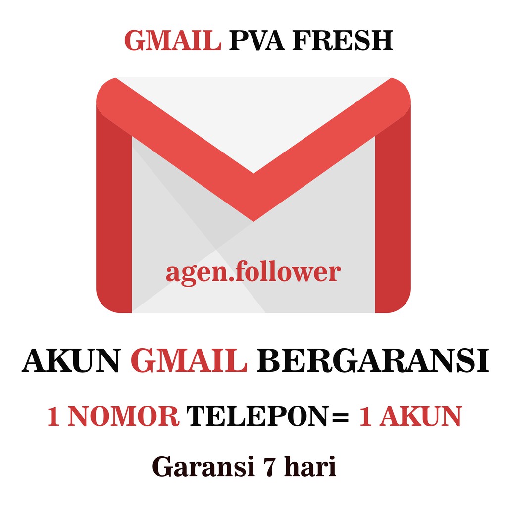 Akun Gmail Pva Fresh  Bergaransi 1 Akun 1 Nomor Telepon