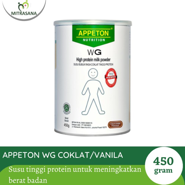 Appeton Weight Gain 450gr coklat/vanila