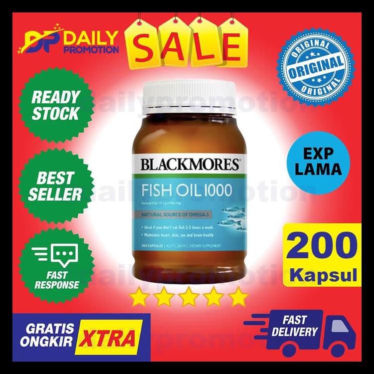 READY STOK BLACKMORES FISH OIL OMEGA 3 6 9 MINYAK IKAN SALMON KALBE - 200 KAPSUL PROMOKode 1122