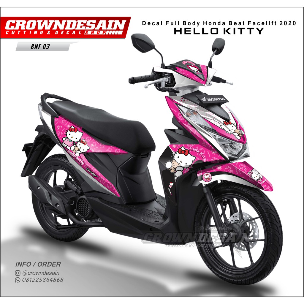Decal Honda Beat Facelift 2020 Fullbody Motif Hellokity Shopee Indonesia