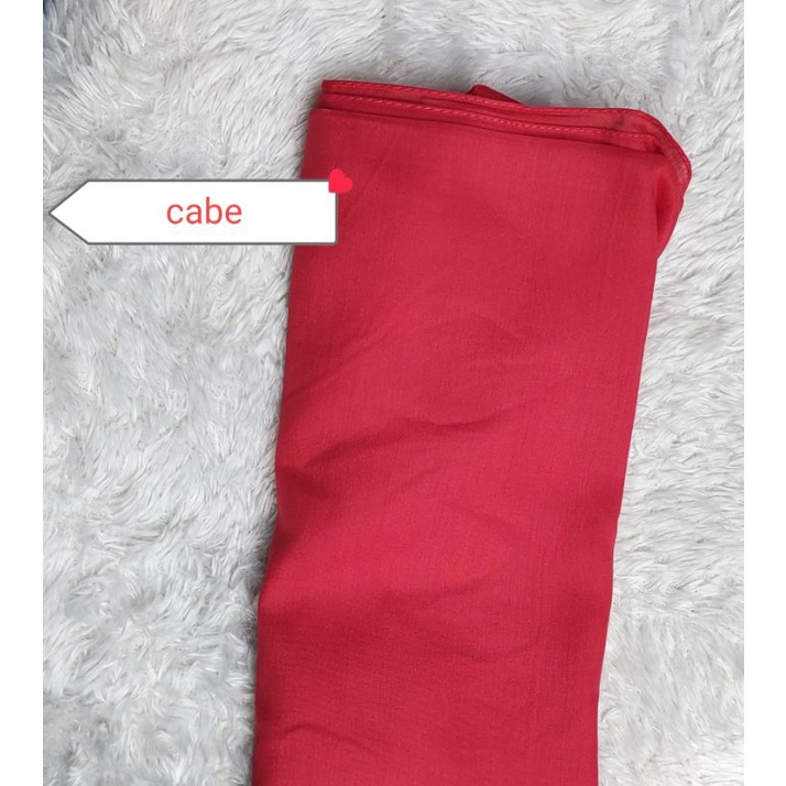 jilbab umama basic voal part 2/segi empat umama basic voal-Merah cabe