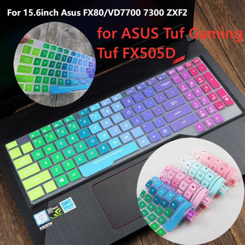 Cover Pelindung Keyboard Gaming Bahan Silikon Untuk ASUS FX80 / VD7700 ZXFZ ROG FX63 Tuf FX505D 15.6