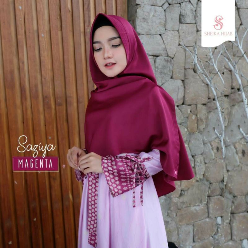 SHEIKA HIJAB - SAZIYA KHIMAR, WARNA MAGENTA PED ANTEM, MAXMARA LUX