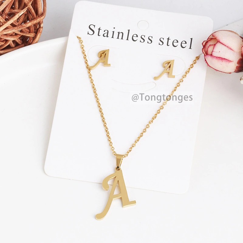 Kalung Liontin Kupu-Kupu Bahan Stainless Steel Untuk Wanita S107