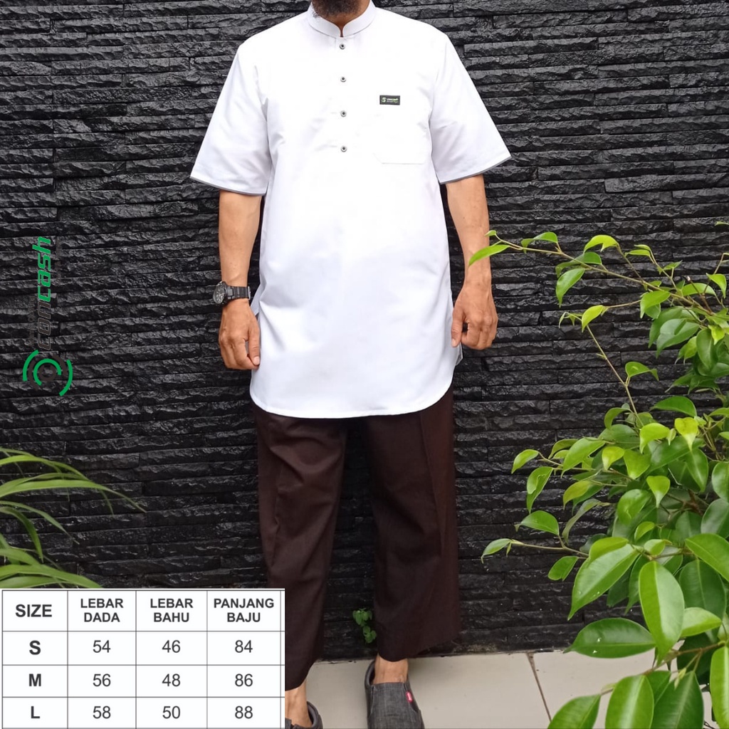 Kurta - kasual muslim kurta - warna putih