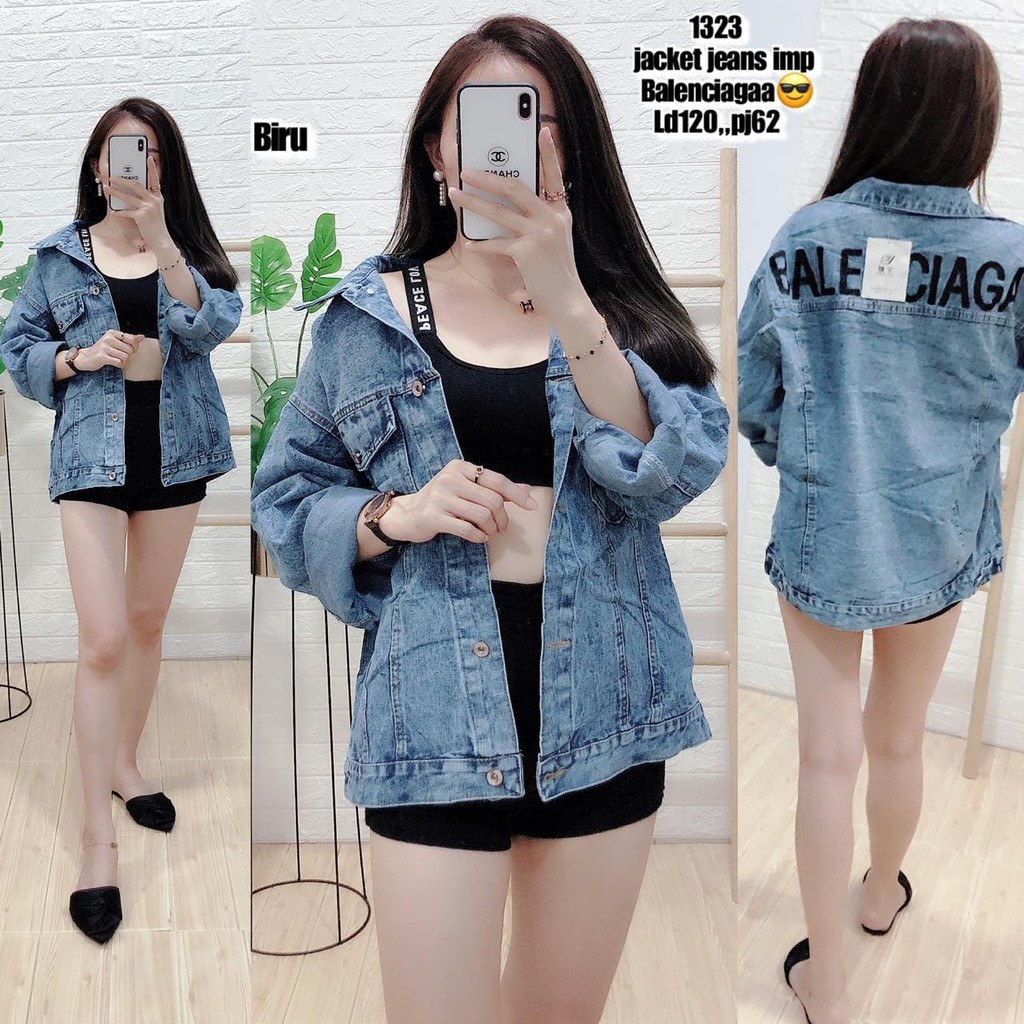 ATASAN JAKET jacket jeket JEANS DENIM WANITA WANITA CEWEK CEWE JUMBO OVERSIZE IMPORT KEKINIAN KOREA 
