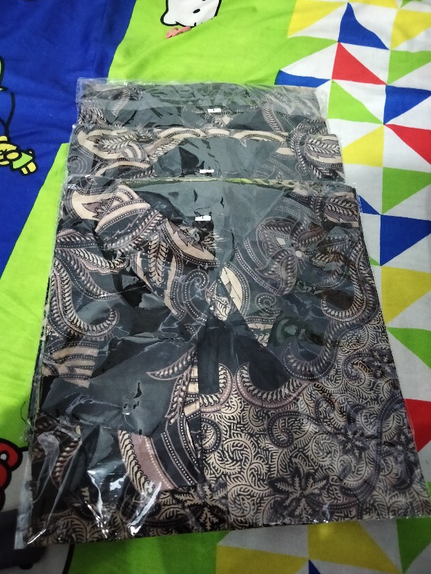 Batik Couple Gamis Couple Sriwedari Maxi Bumil / Busui Katun Halus Allsize Terbaru Termurah