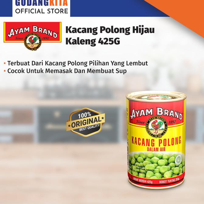 

TERPOPULER Kacang Polong Hijau Kaleng Ayam Brand 425g - Processed Peas MURAH