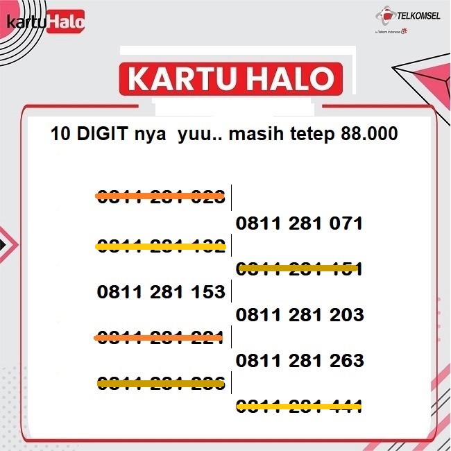 KARTU HALO 10 DIGIT PAKET UNLIMITED | Shopee Indonesia